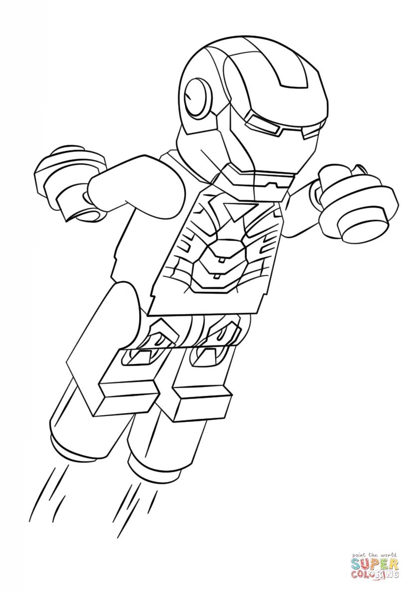 Dibujo de Iron Man de Lego para colorear | Dibujos para colorear ...