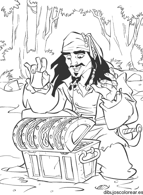 Dibujo de Jack Sparrow | Dibujos para Colorear