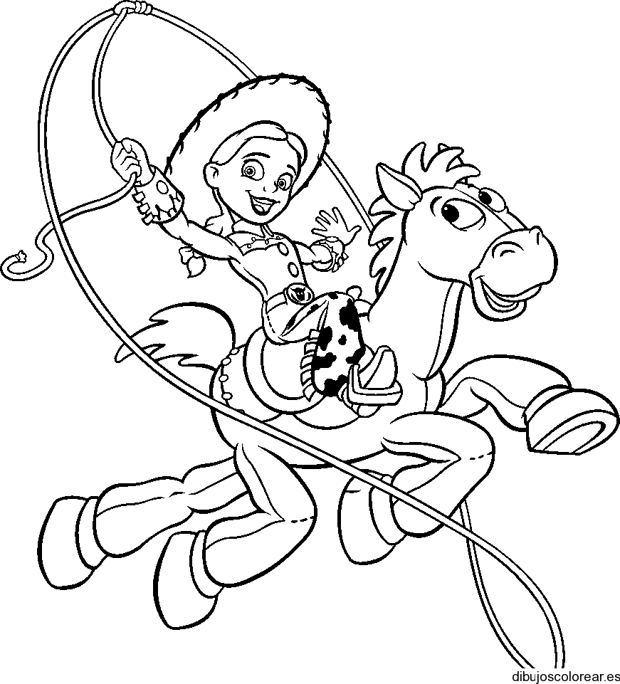 Dibujo de Jessie y Tiro Al Blanco | Dibujos para Colorear