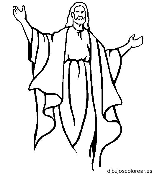 Dibujo de Jesús al resucitar | Dibujos para Colorear