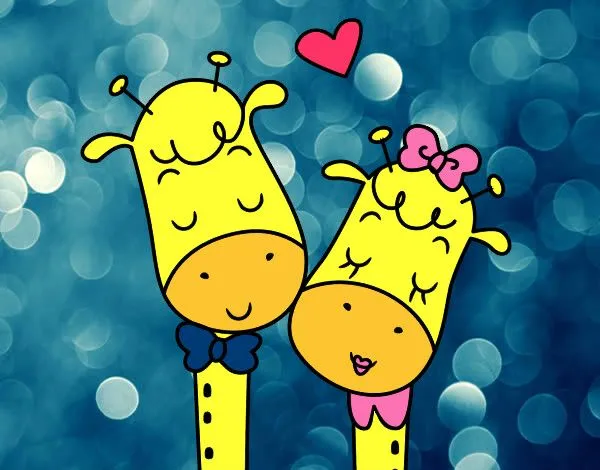 Dibujo de jirafas enamorados pintado por Paoz2211 en Dibujos.net ...