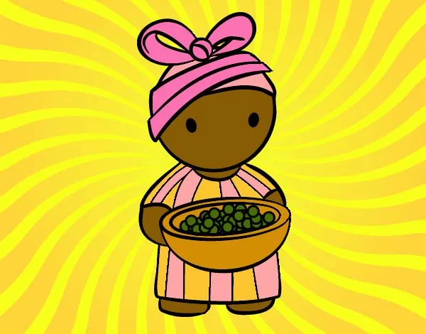 Dibujo de Joven africana pintado por Laurapx7 en Dibujos.net el ...