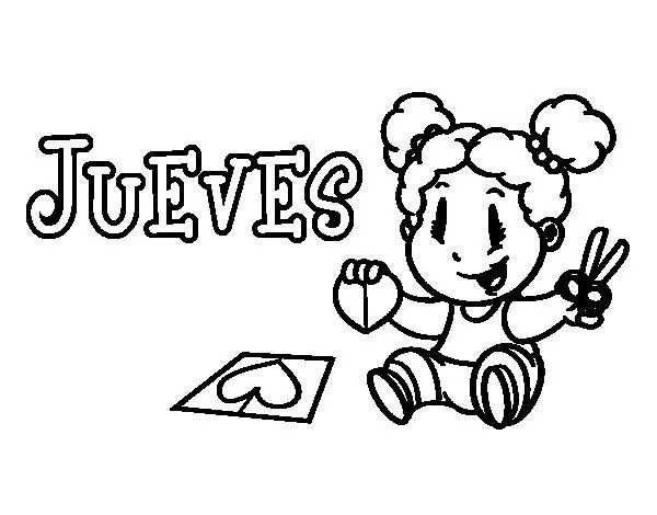 Dibujo de Jueves para Colorear - Dibujos.net