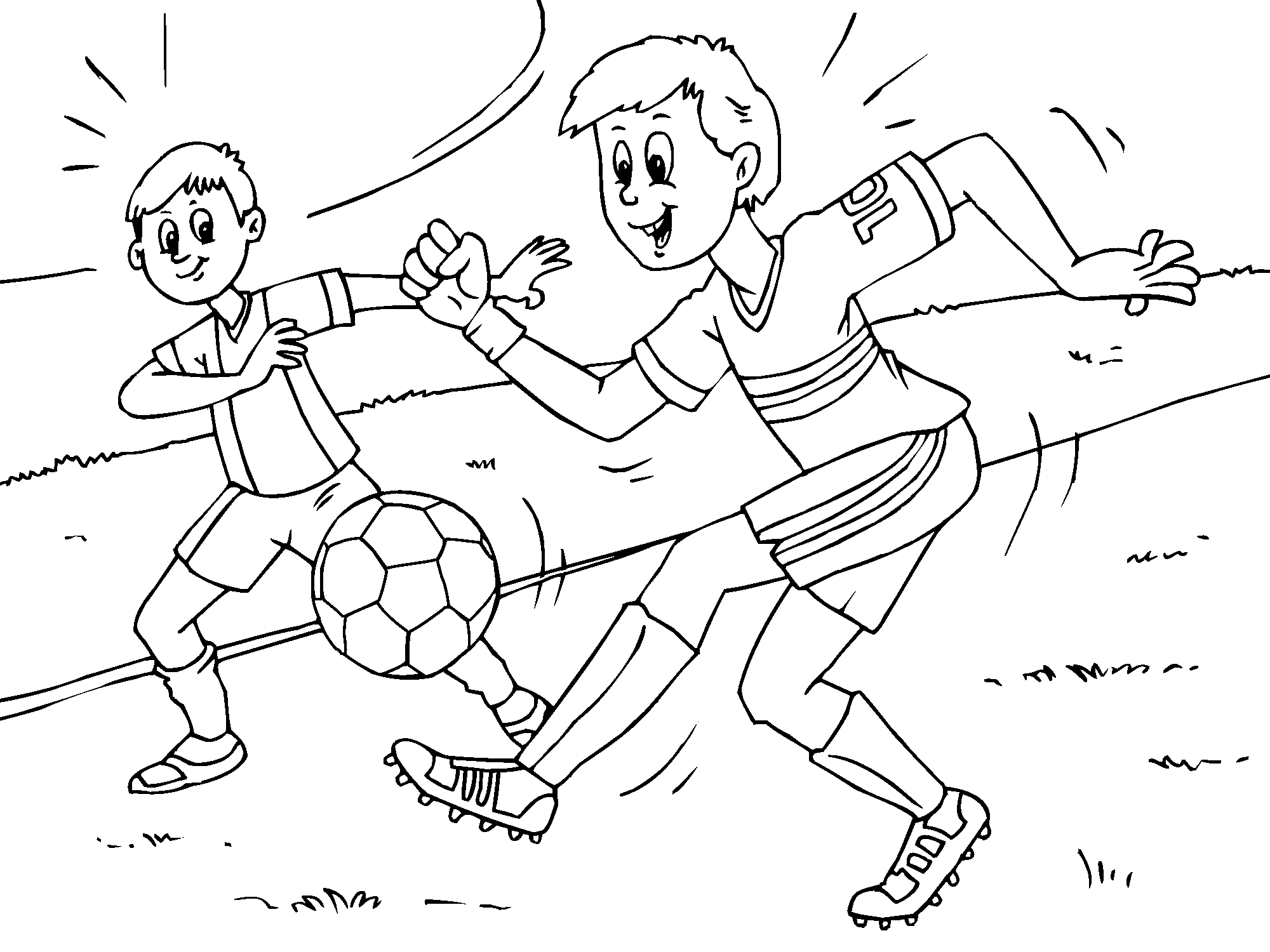 Jugar al fútbol Colouring Pages (page 3)