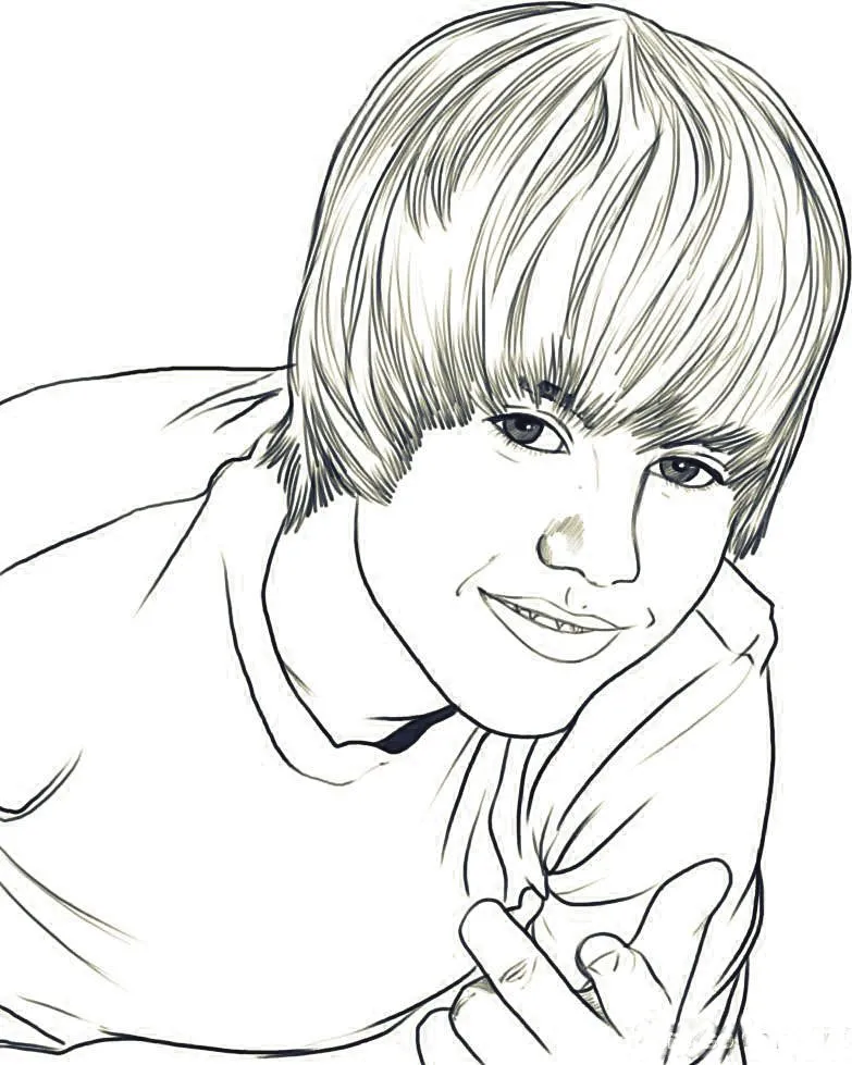 Dibujo de Justin Bieber para imprimir y colorear | Dibujos para ...