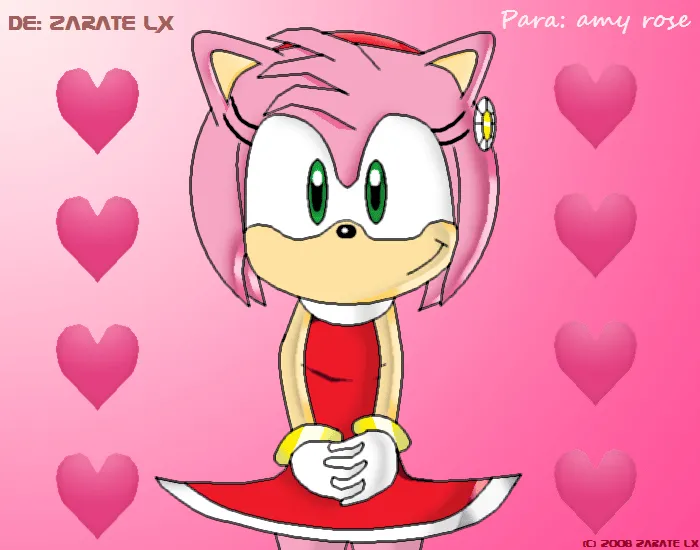 Un dibujo ke hize de Amy Rose by ZARATELX on DeviantArt