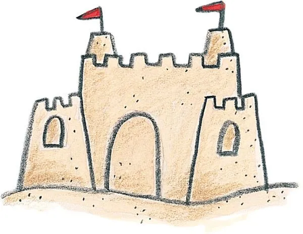 Dibujos de castillos de arena para imprimir