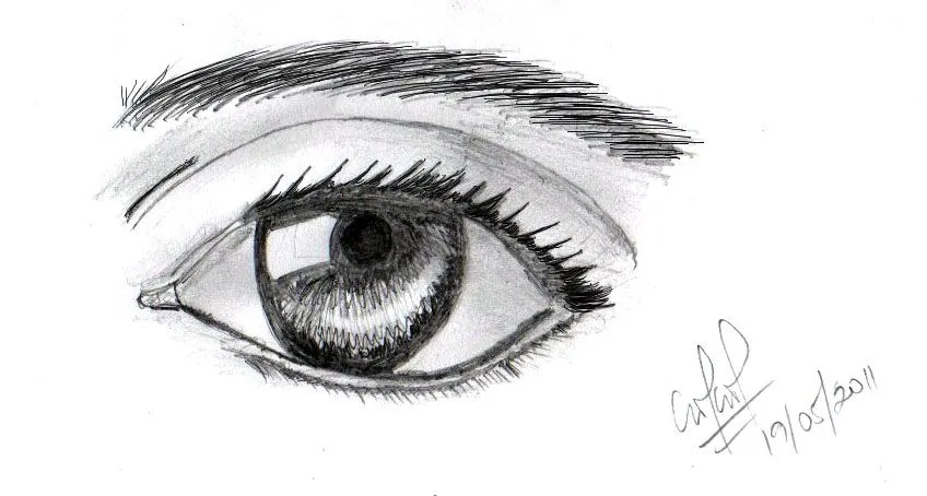 Dibujo a lapiz de ojos realistas - Imagui