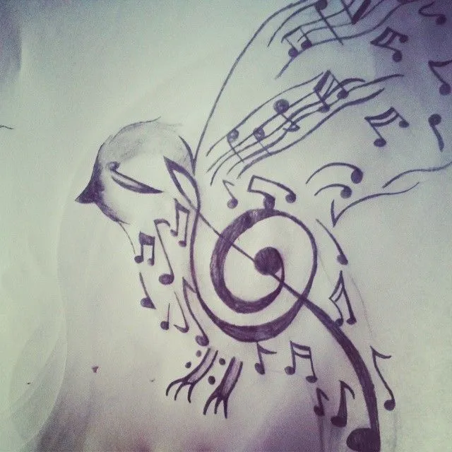 Dibujo a lapiz: Pajaro musical by SamiDrawings on DeviantArt