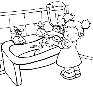 Dibujo Lavandose Las Manos para colorear | Dibujos para Colorear ...