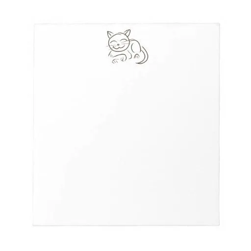 Dibujo lineal del gatito bloc de notas | Zazzle