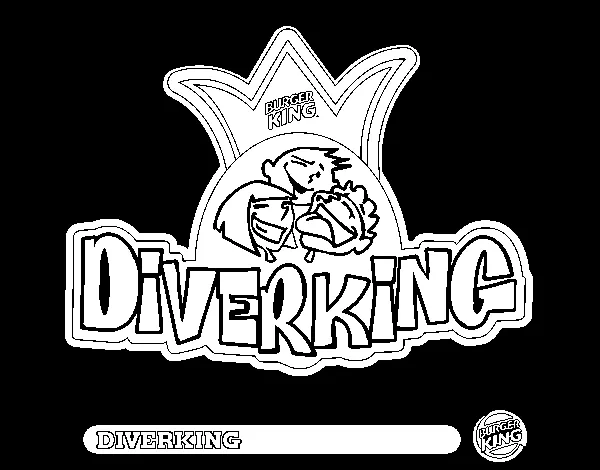 Dibujo de Logo Diverking para Colorear - Dibujos.net