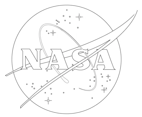 Dibujo de Logo de la NASA para colorear | Dibujos para colorear ...