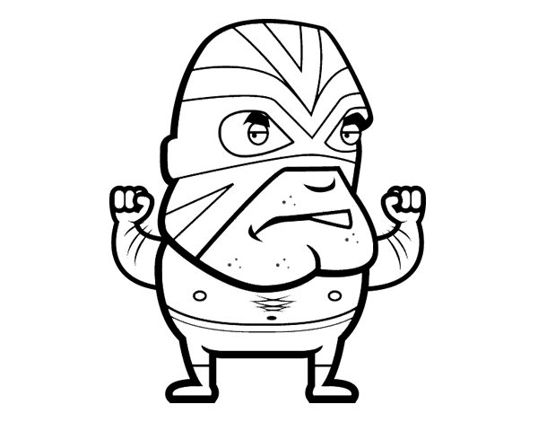 Dibujo de Lucha libre para Colorear - Dibujos.net