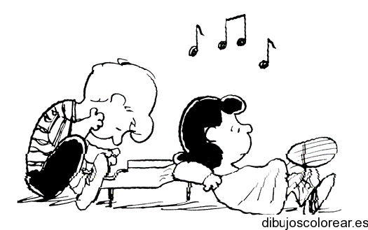 Dibujo de Lucy y Charlie Brown | Dibujos para Colorear