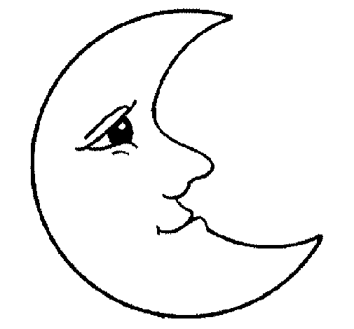 Dibujo de Luna 1 para Colorear - Dibujos.net
