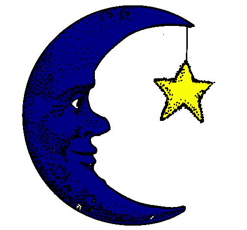 Dibujo de Luna y estrella pintado por Mijael en Dibujos.net el día ...