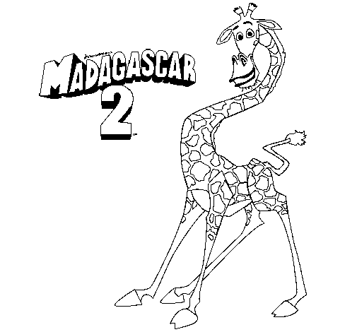 Dibujo de Madagascar 2 Melman para Colorear