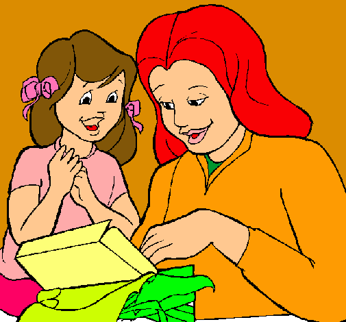 Dibujo de Madre e hija pintado por Puchunga en Dibujos.net el día ...