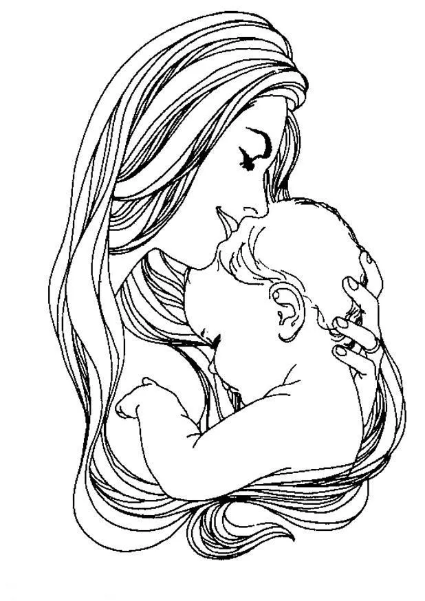 dibujo de una madre con su hijo jpg Car Pictures