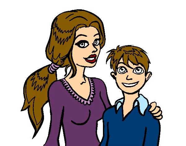 Dibujo de Madre E Hijo pintado por Andrea8 en Dibujos.net el día ...