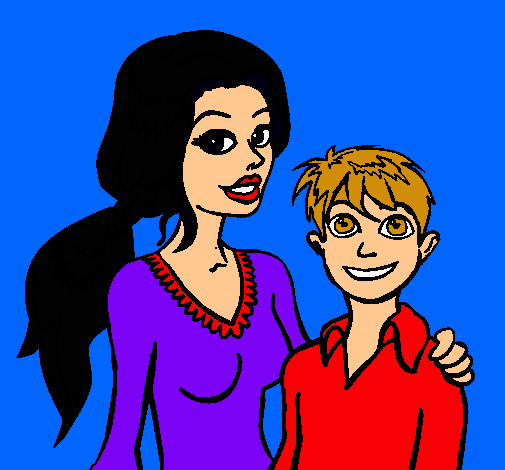 Dibujo de Madre e hijo pintado por Picasso en Dibujos.net el día ...