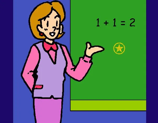 Dibujo de Maestra de matemáticas pintado por Micaaela en Dibujos ...