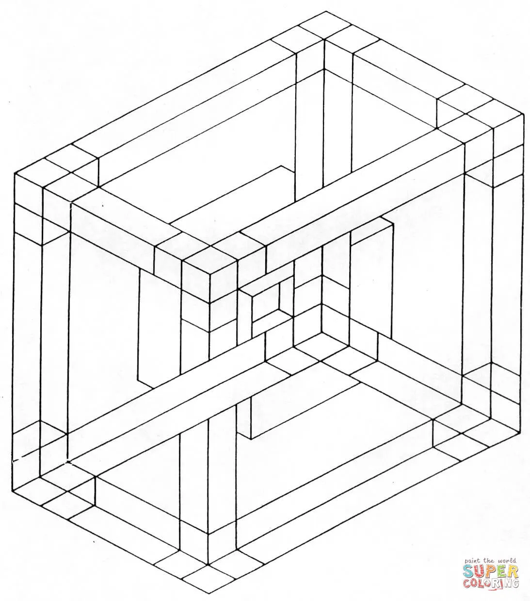 Dibujo de Mandala Abstracto 3D para colorear | Dibujos para ...