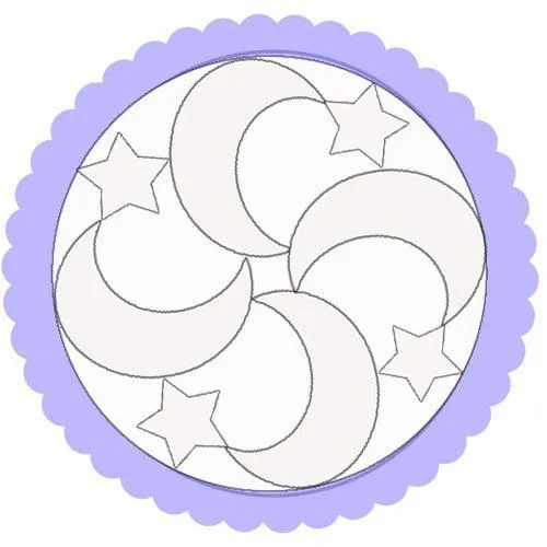 Dibujo de un mandala de lunas para colorear - Mandalas para ...