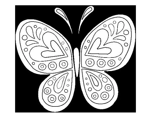 Dibujo de Mandala mariposa para Colorear - Dibujos.net