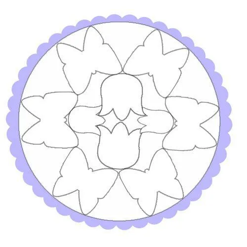 Dibujo de un mandala de mariposas para colorear - Mandalas para ...