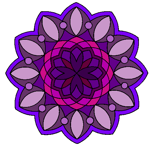 Dibujo de Mandala 3 pintado por Morados en Dibujos.net el día 21 ...