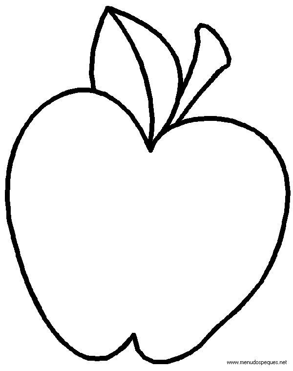 Dibujos de alimentos manzana para colorear - Imagui
