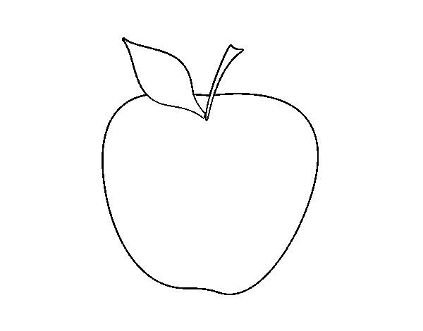 Dibujo de Manzana grande para Colorear - Dibujos.net