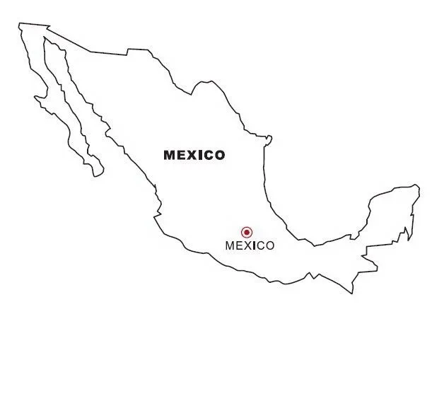 Dibujo del mapa de mexico - Imagui