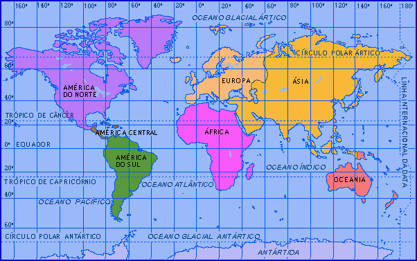 Dibujo del mapa mundi con los continentes - Imagui