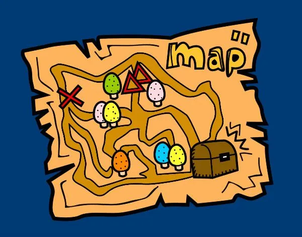 Dibujo de Mapa del tesoro pintado por Charito en Dibujos.net el ...