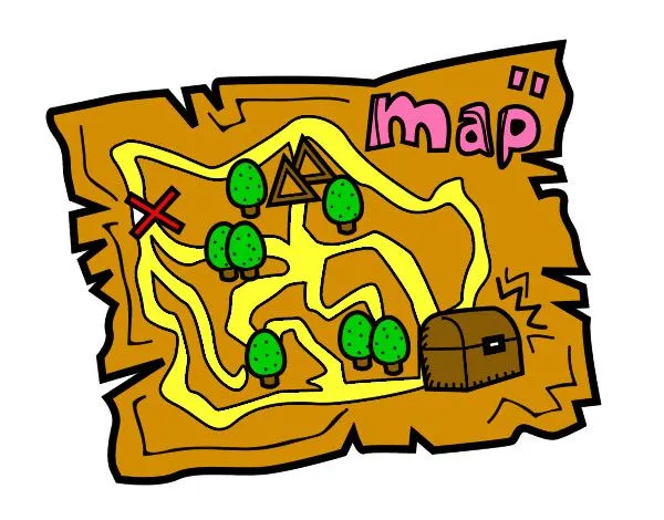 Dibujo de Mapa del tesoro pintado por Luciaandre en Dibujos.net el ...