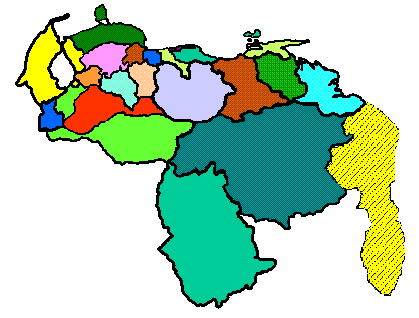 Un dibujo de un mapa de venezuela - Imagui