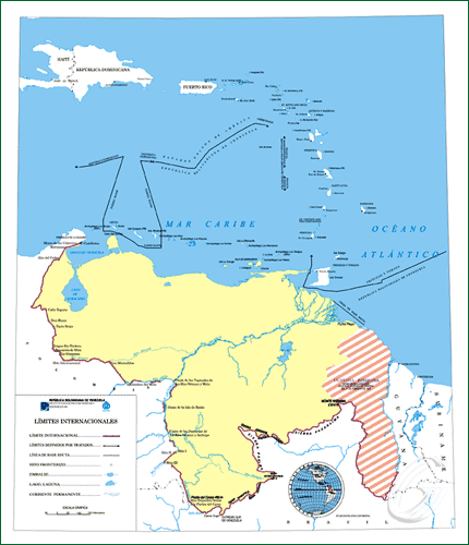 Dibujo del mapa de venezuela y sus limites - Imagui