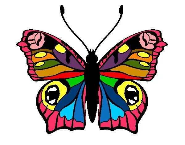 Dibujo de Mariposa multicolor pintado por Juanikopok en Dibujos ...