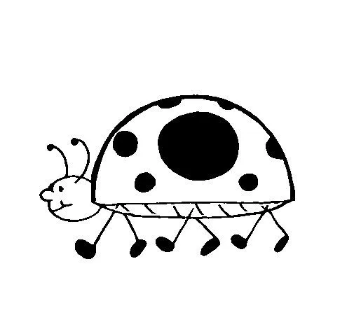 Dibujo de Mariquita andando para Colorear - Dibujos.net