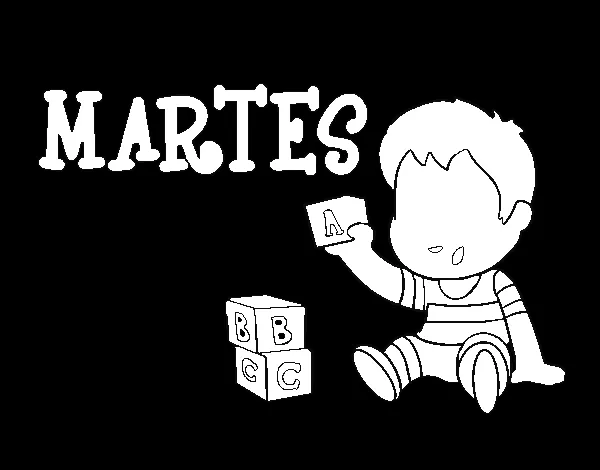 Dibujo de Martes para Colorear - Dibujos.net