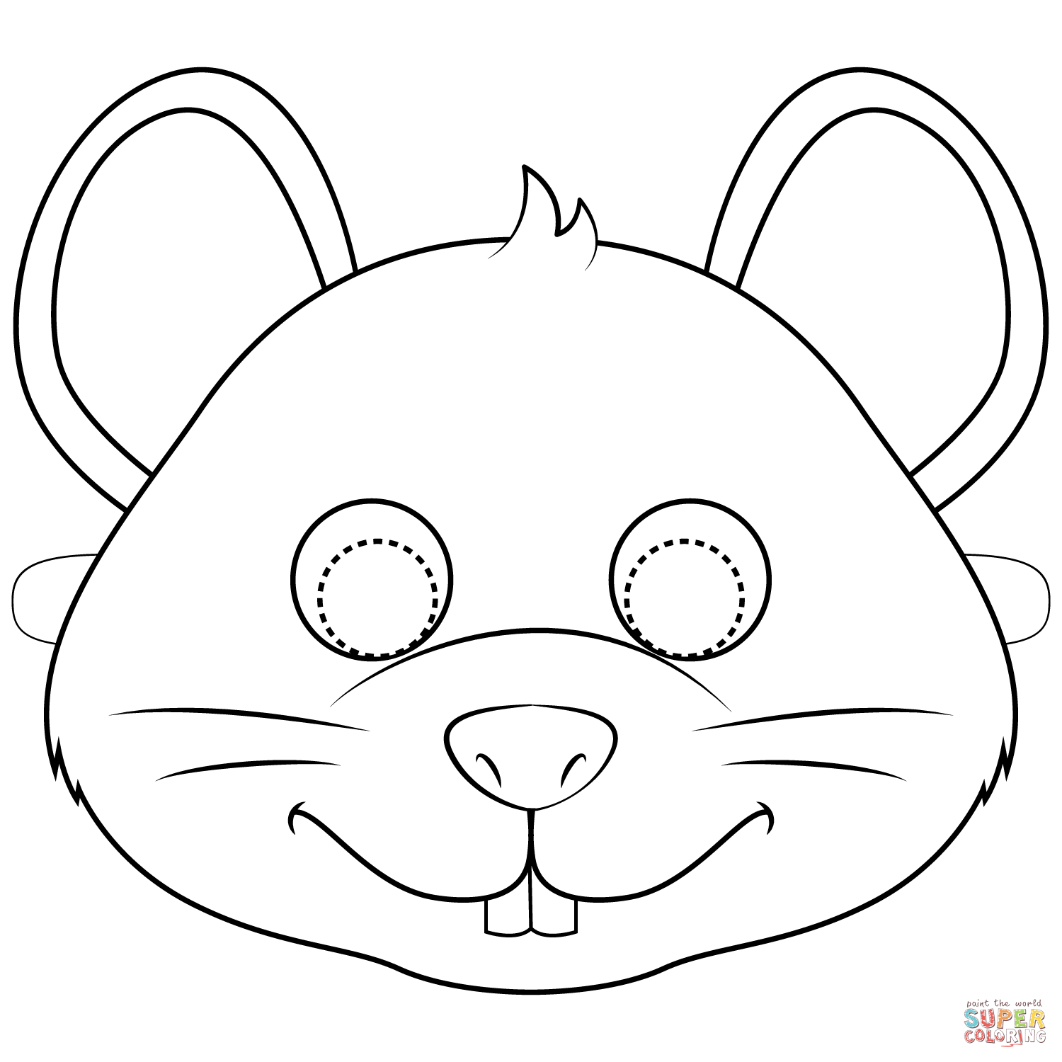 Dibujo de Máscara de Ratón para colorear | Dibujos para colorear imprimir  gratis