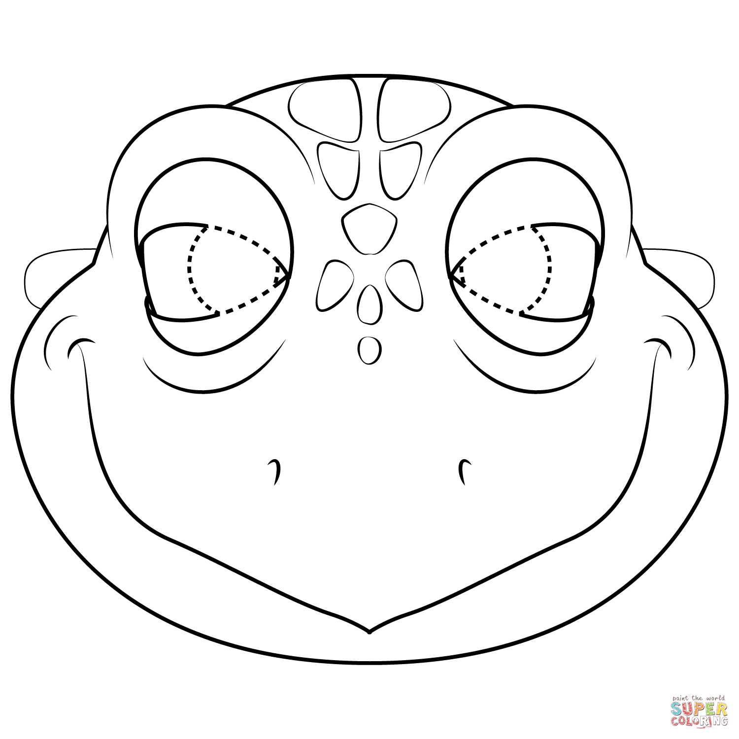 Dibujo de Máscara de Tortuga para colorear | Dibujos para colorear imprimir  gratis