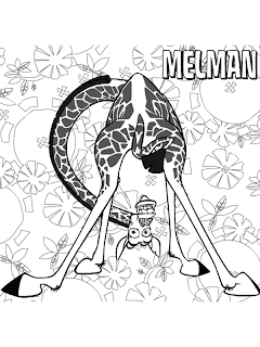 Dibujo de Melman de Madagascar para colorear!