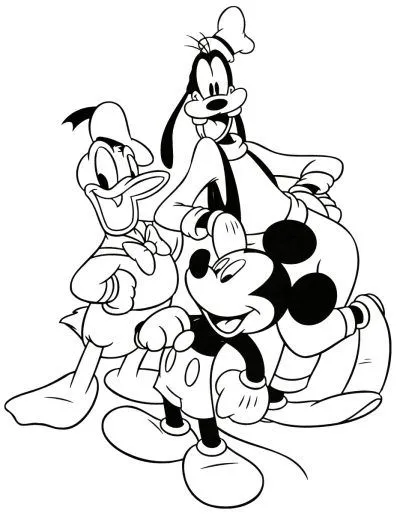 de Mickey Mouse y sus amigos. Dibujo para colorear de Mickey Mouse y ...