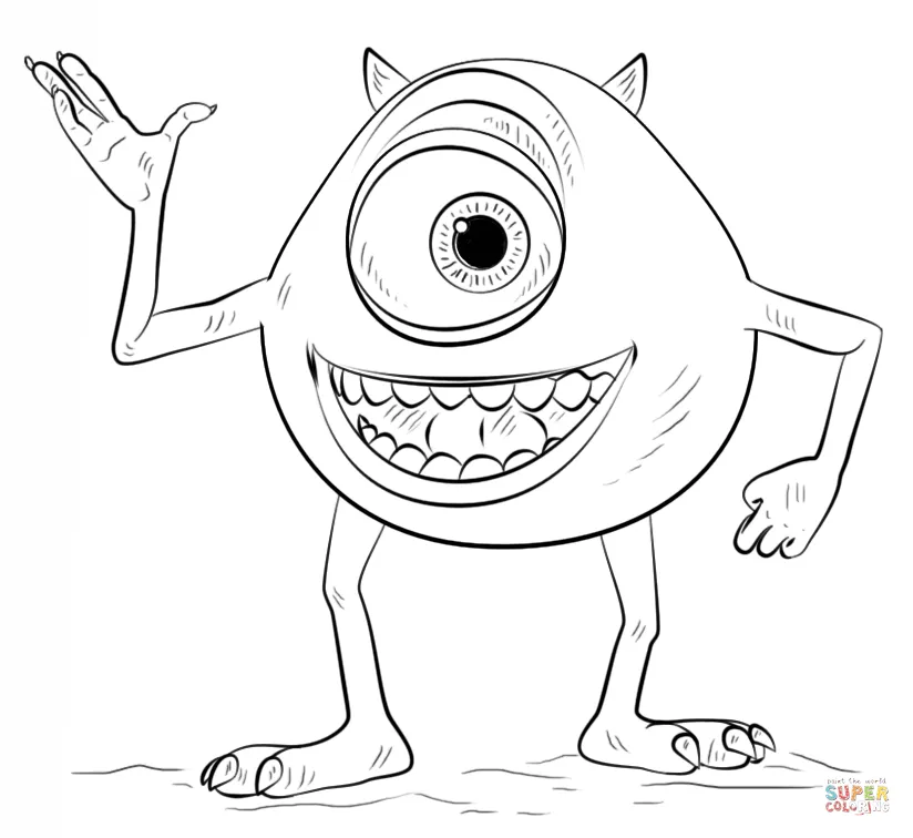 Dibujo de Mike Wazowski para colorear | Dibujos para colorear ...