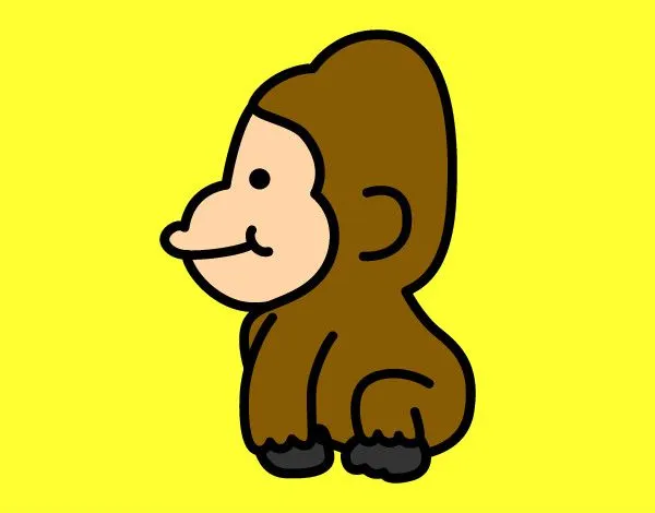 Dibujo de mini bebe gorila pintado por Canstyles en Dibujos.net el ...