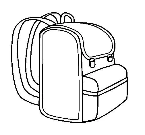 Dibujo de Mochila para Colorear - Dibujos.net